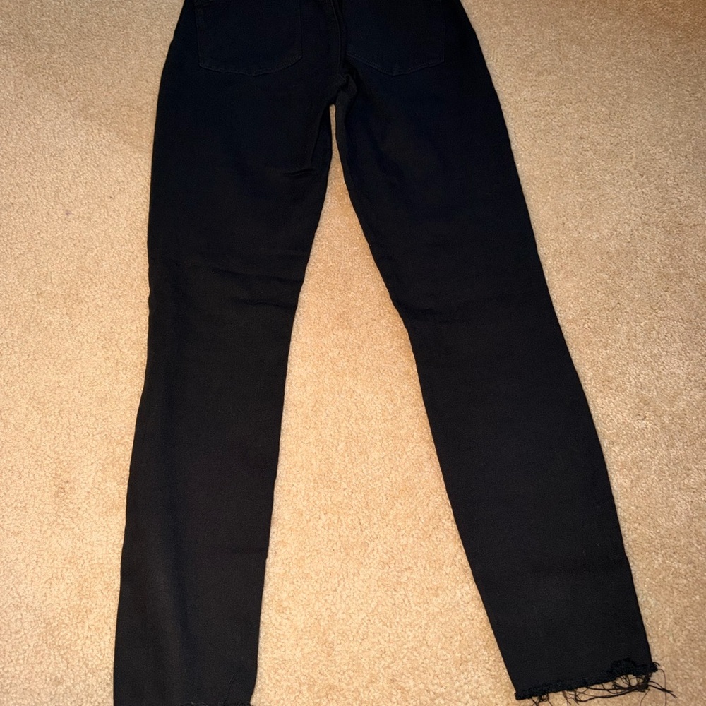 PAIGE Women's Black Straight Leg Jeans